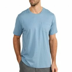 Free Fly Apparel Tops Men's Bamboo Heritage Pocket Tee
