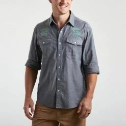 Howler Brothers Tops Gaucho Snapshirt-Turbulent Waters